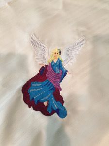 embroidered angel